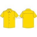 Camisa amarilla manga corta con bordado