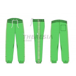 Pantalón chándal verde y blanco con serigrafía