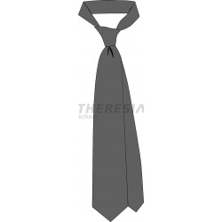 Corbata caballero gris sin nudo