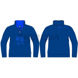 SUDADERA FELPA MNO/AZULON C/B