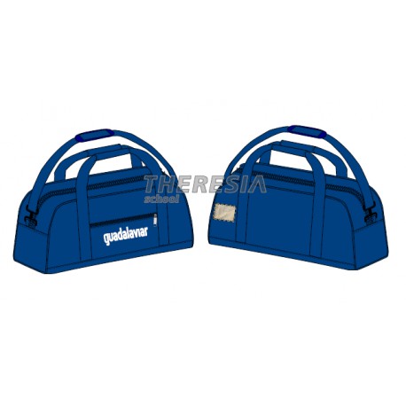 Bolsa de deporte azul marino con bordado