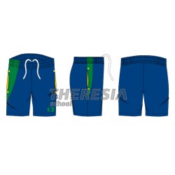 Bermuda técnica color marino, verde y amarillo