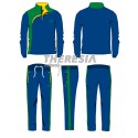Chándal infantil acetato marino, verde y amarillo