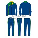 Chándal acetato marino, verde y amarillo