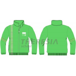 Chaqueta chándal verde y blanco con serigrafía