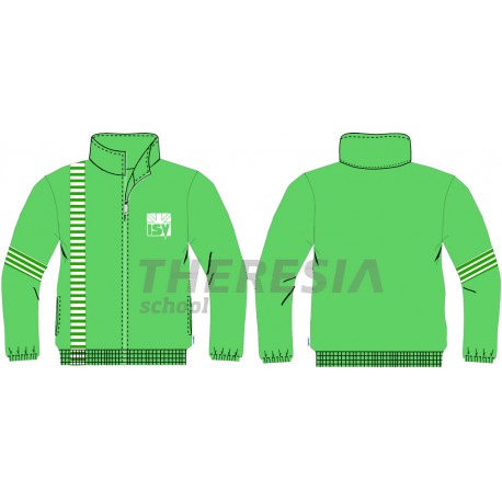 Chaqueta chándal verde y blanco con serigrafía