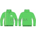 Chaqueta chándal verde y blanco con serigrafía