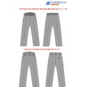 Pantalón largo de uniforme color gris, engomado. Para Infantil, 1º y 2º de primaria.