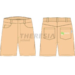 Bermuda de uniforme en color beig con bordado