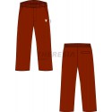 Pantalón uniforme engomado marrón con bordado