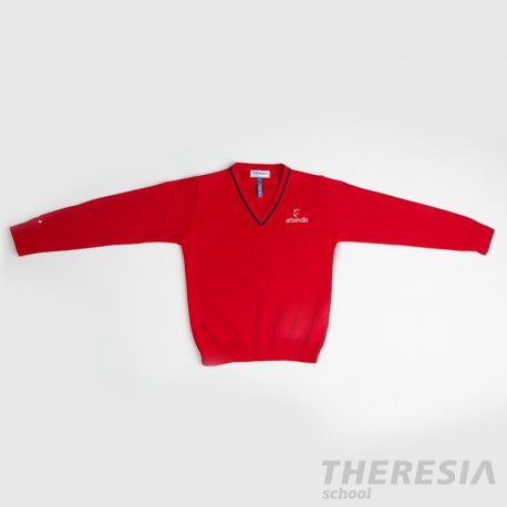 Suéter chico punto rojo (desde 2 años hasta 3º primaria)