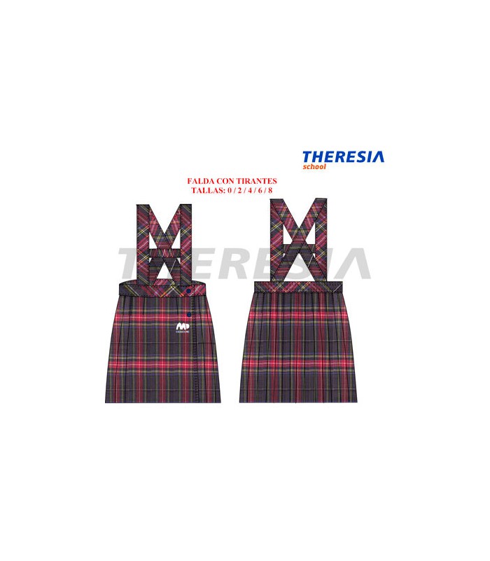 Falda tirantes uniforme cuadro - Theresia School